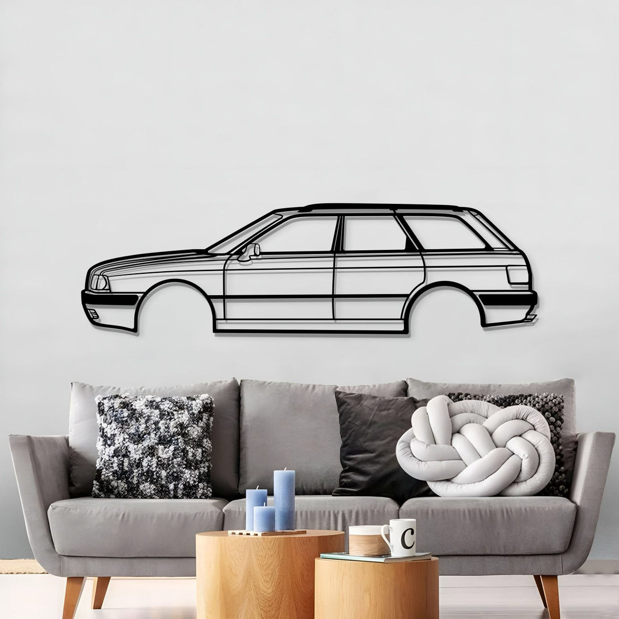 1994 80 Avant Quattro Metal Car Wall Art - MT0250