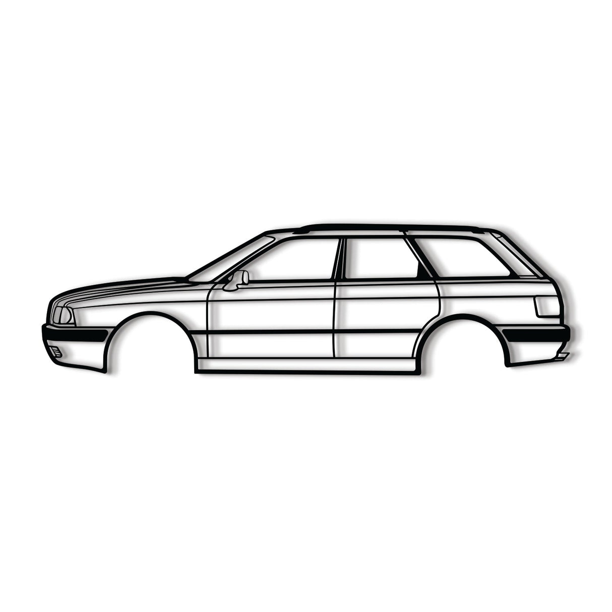 1994 80 Avant Quattro Metal Car Wall Art - MT0250