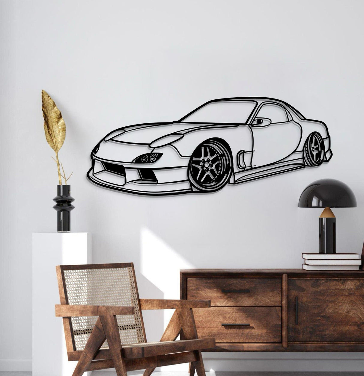 1994 RX-7 Stance Perspective Metal Car Wall Art - MT1170