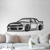 1994 Silvia S14 Drift Perspective Metal Car Wall Art - MT1180