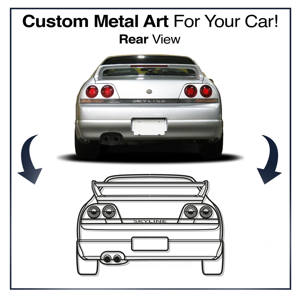 Your Personalized Car Rear View Metal Wall Art - MT1381