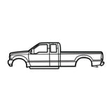 1998 F-250 Super Duty 1st Gen Metal Car Wall Art - MT0265