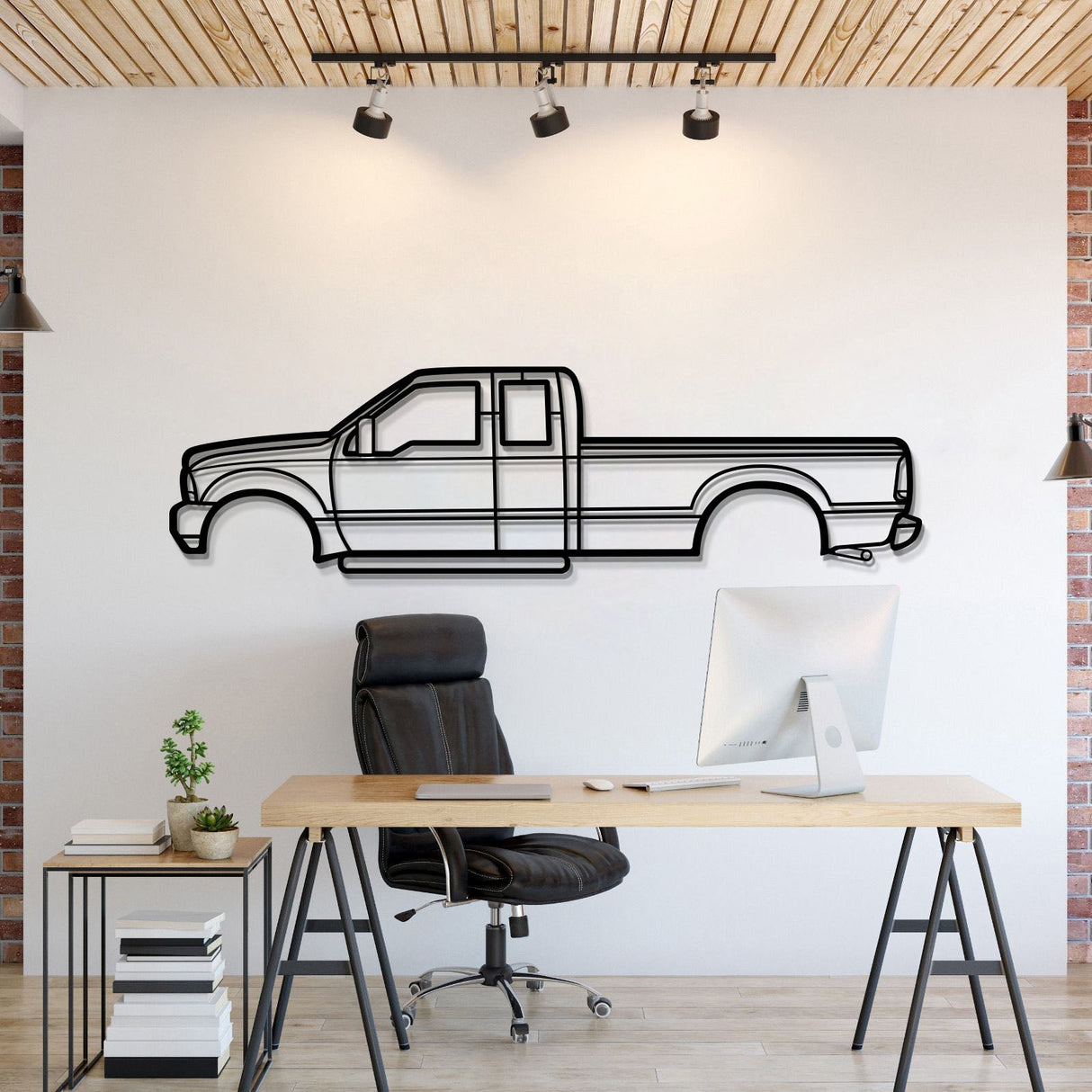 1998 F-250 Super Duty 1st Gen Metal Car Wall Art - MT0265