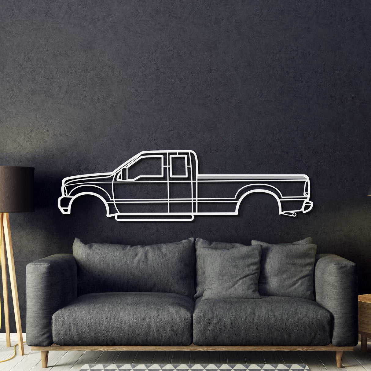 1998 F-250 Super Duty 1st Gen Metal Car Wall Art - MT0265