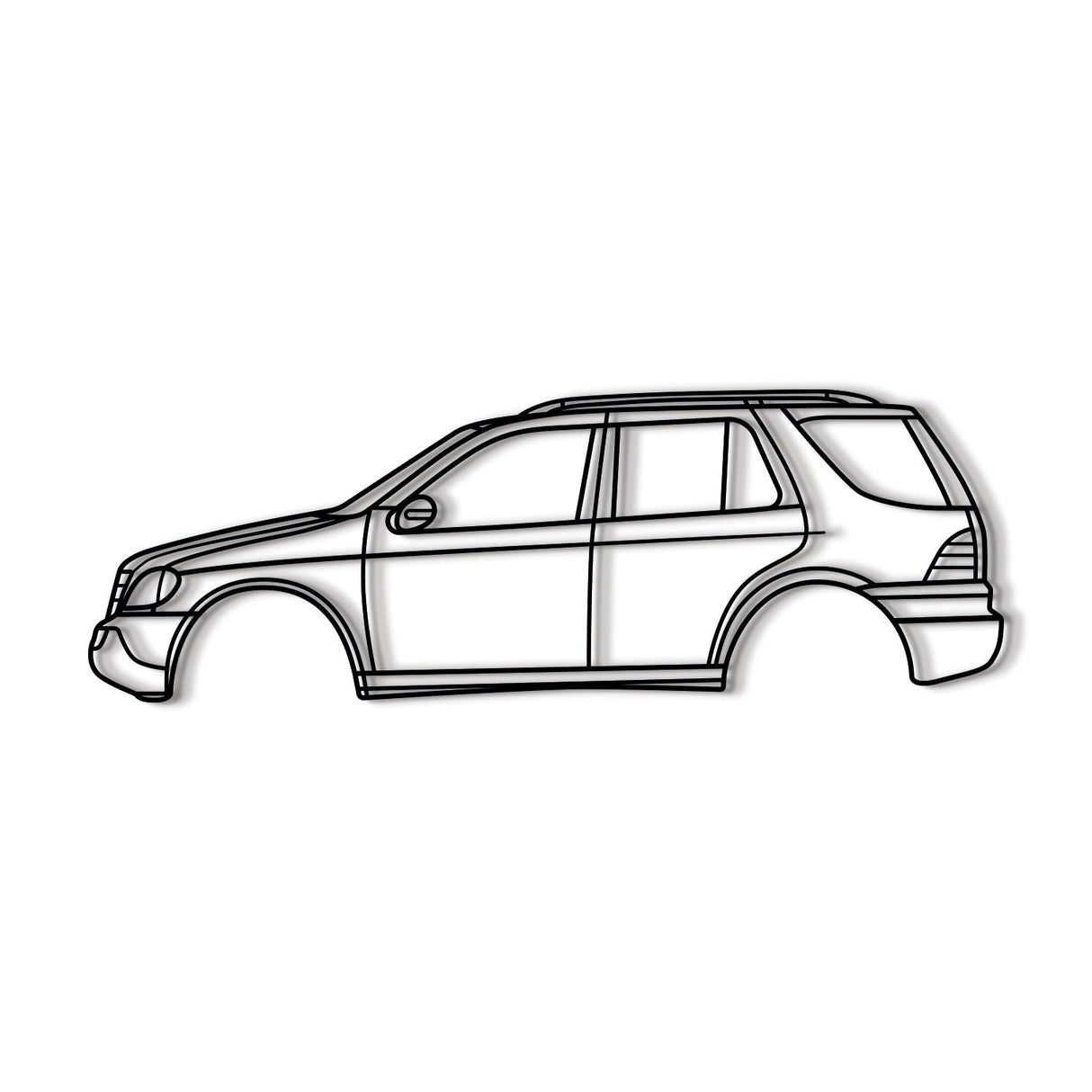 1998 M-Class W163 (1st Gen) Metal Car Wall Art - MT0269