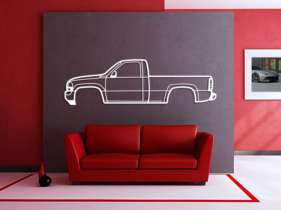 1999 Sierra 1500 2nd Gen Metal Car Wall Art - MT0277