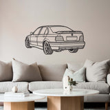 E36 M3 Back View Perspective Metal Car Wall Art - MT1226