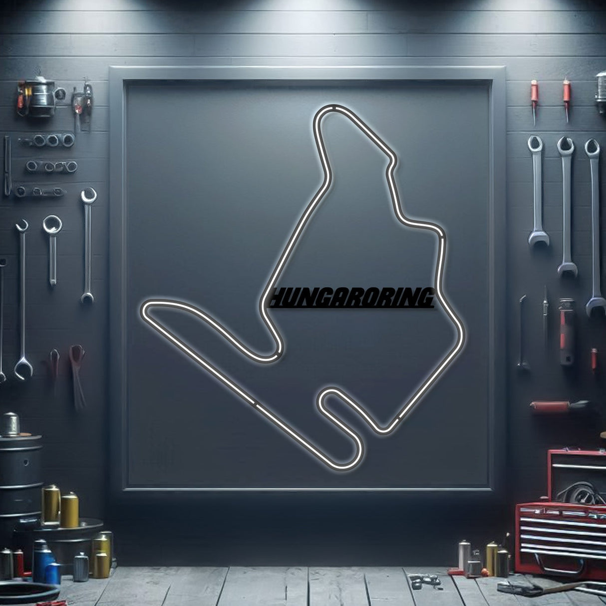 Hungaroring Metal Neon Race Track - MTN0132