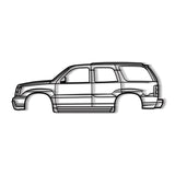 2002 Escalade 2nd Gen Metal Car Wall Art - MT0299