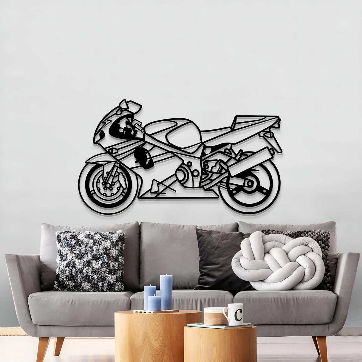 2002 GSX-R Metal Motorcycle Wall Art - MT1411