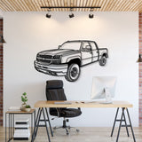 2003 Silverado 2500 Perspective Metal Car Wall Art - MT1256