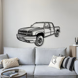 2003 Silverado 2500 Perspective Metal Car Wall Art - MT1256