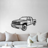 2003 Silverado 2500 Perspective Metal Car Wall Art - MT1256