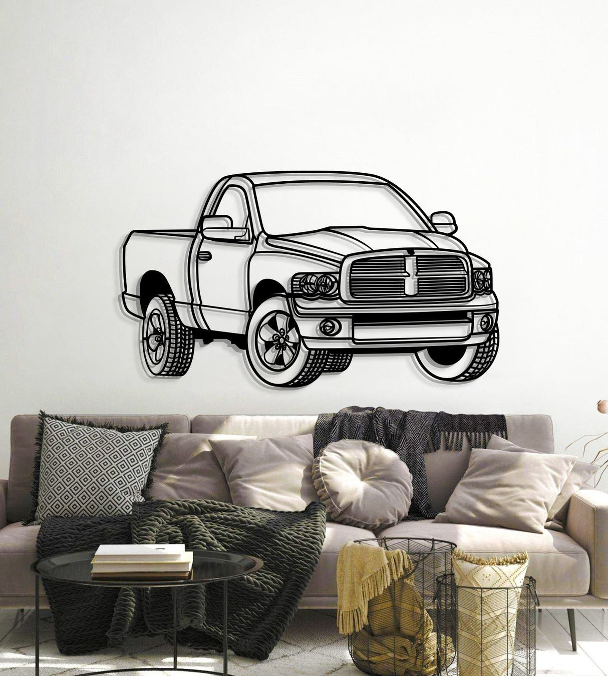 2003 Ram Perspective Metal Car Wall Art - MT1260