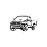 2003 Ram Perspective Metal Car Wall Art - MT1260