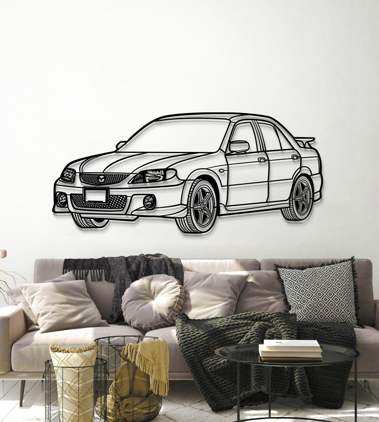 2003 Protege Perspective Metal Car Wall Art - MT1309