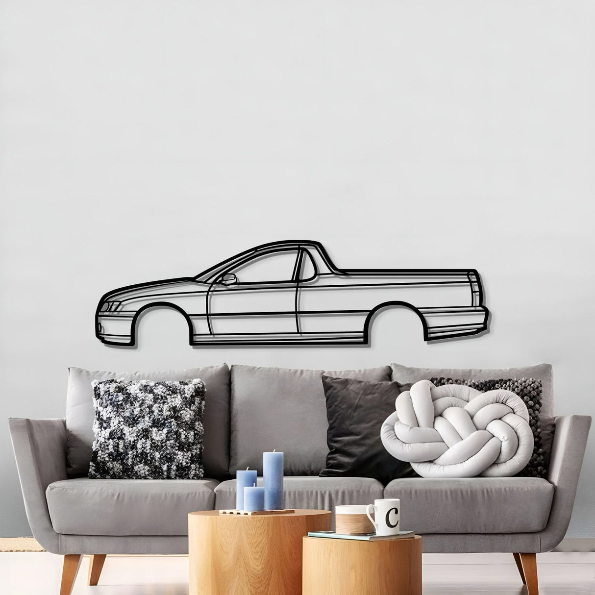 2004 Commodore UTE SS Metal Car Wall Art - MT0313