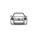 2004 Cooper EV Front View Metal Car Wall Art - MT1362