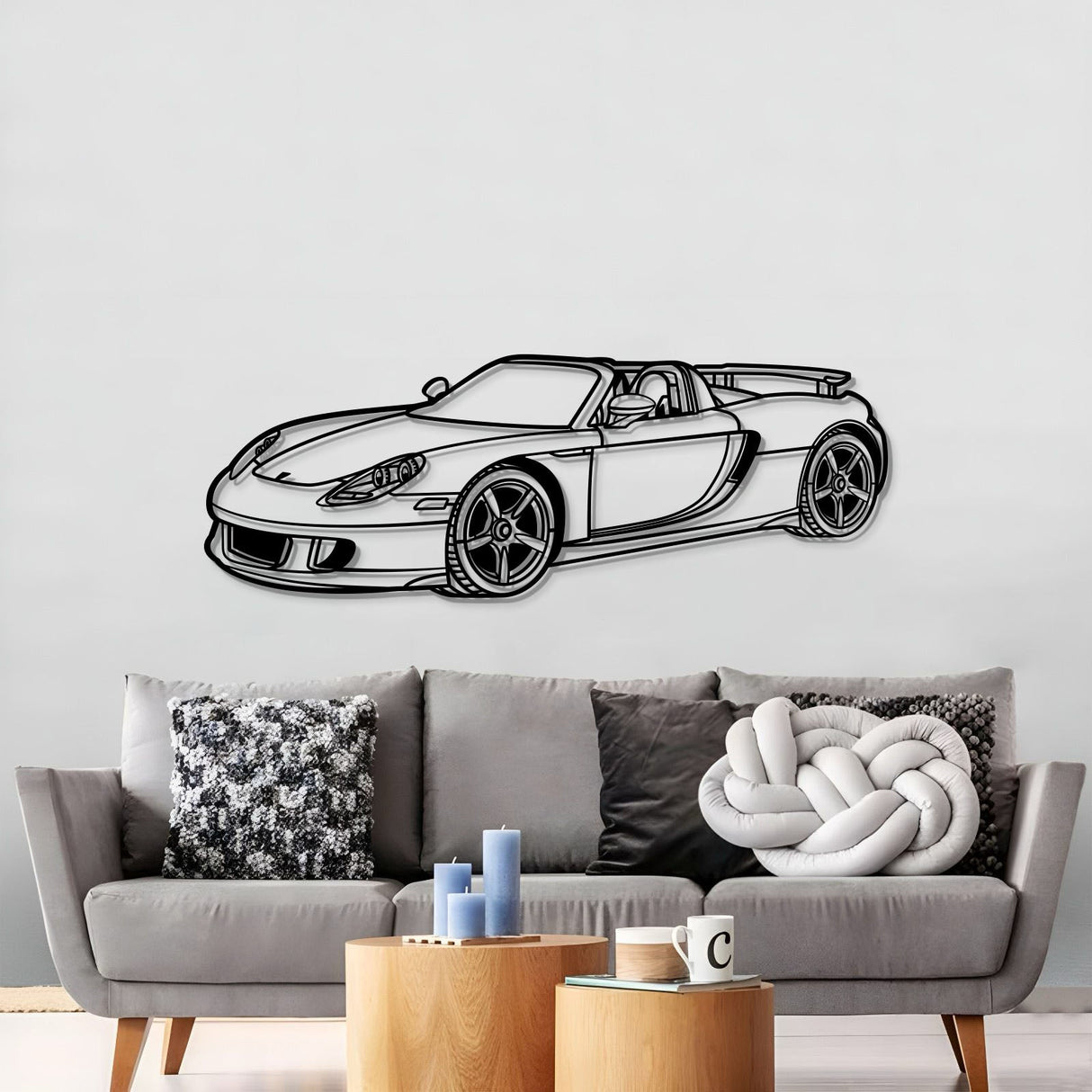 Perspective Metal Car Wall Art - MT1188