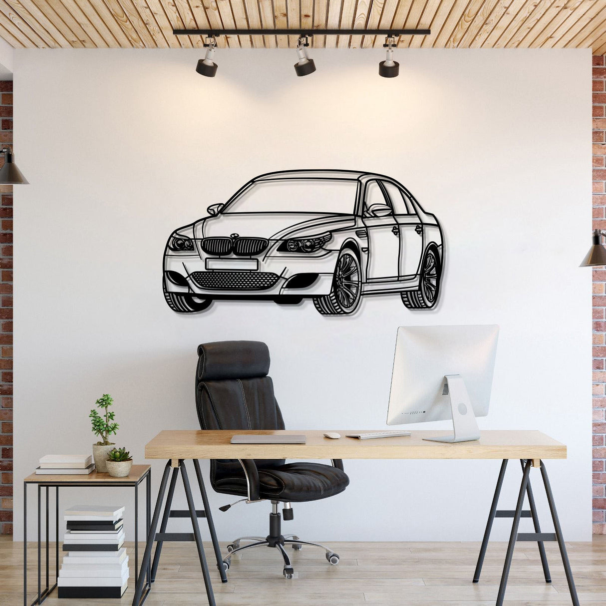 2005 E60 M5 Perspective Metal Car Wall Art - MT0427