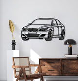 2005 E60 M5 Perspective Metal Car Wall Art - MT0427