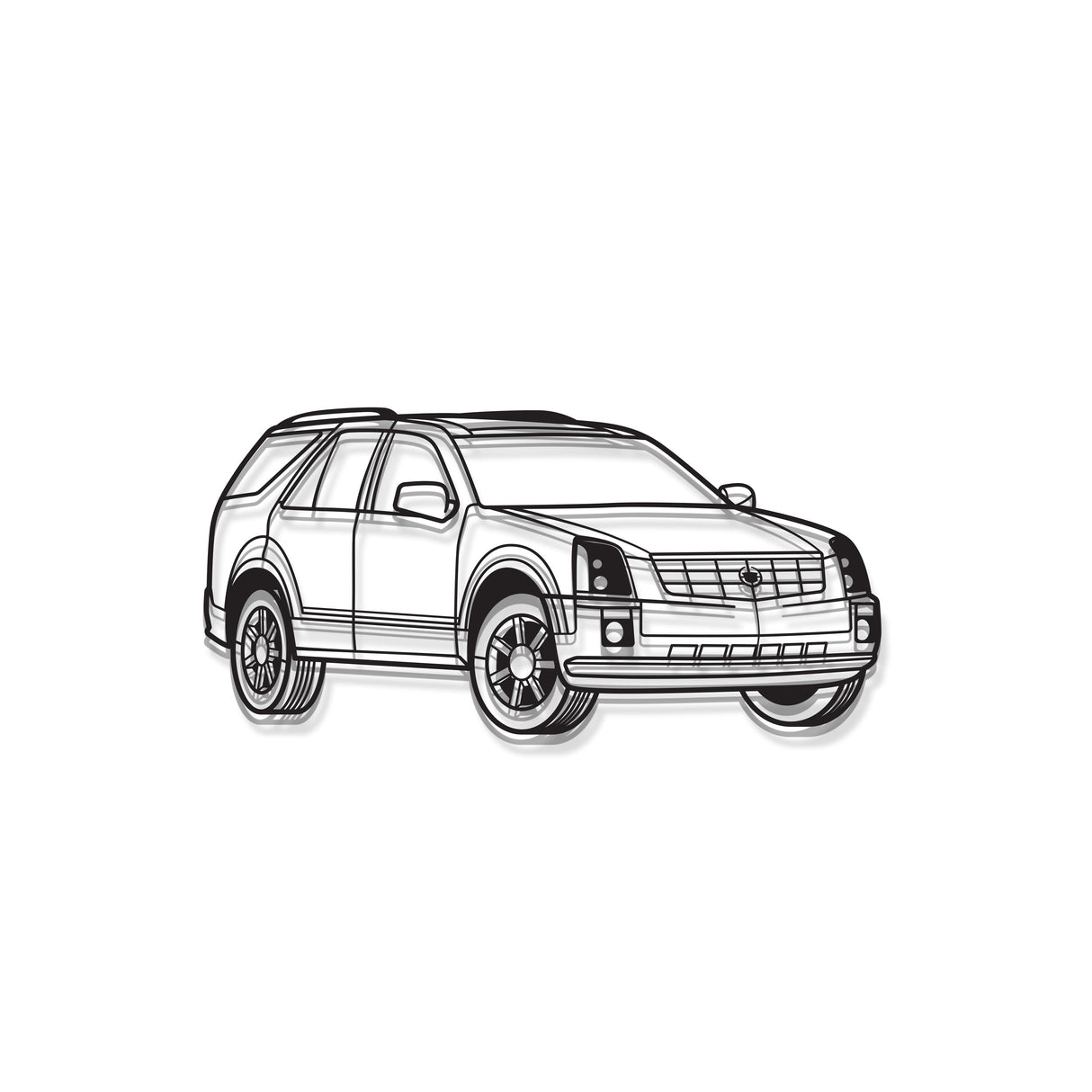 2005 SRX Perspective Metal Car Wall Art - MT1212