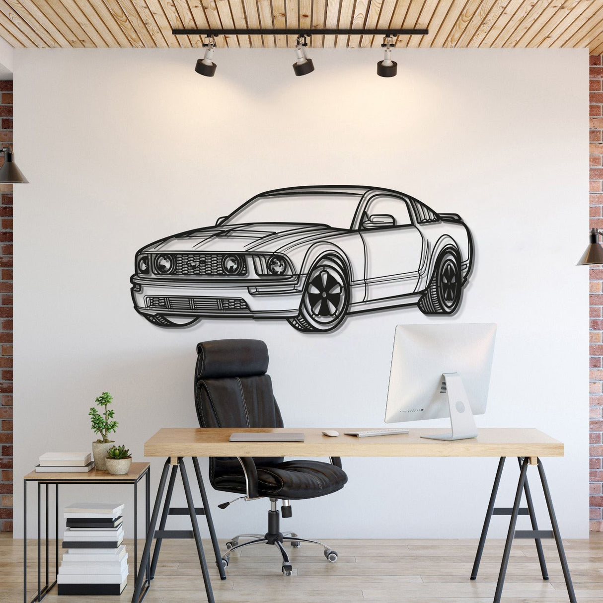 2005 Mustang Perspective Metal Car Wall Art - MT0442