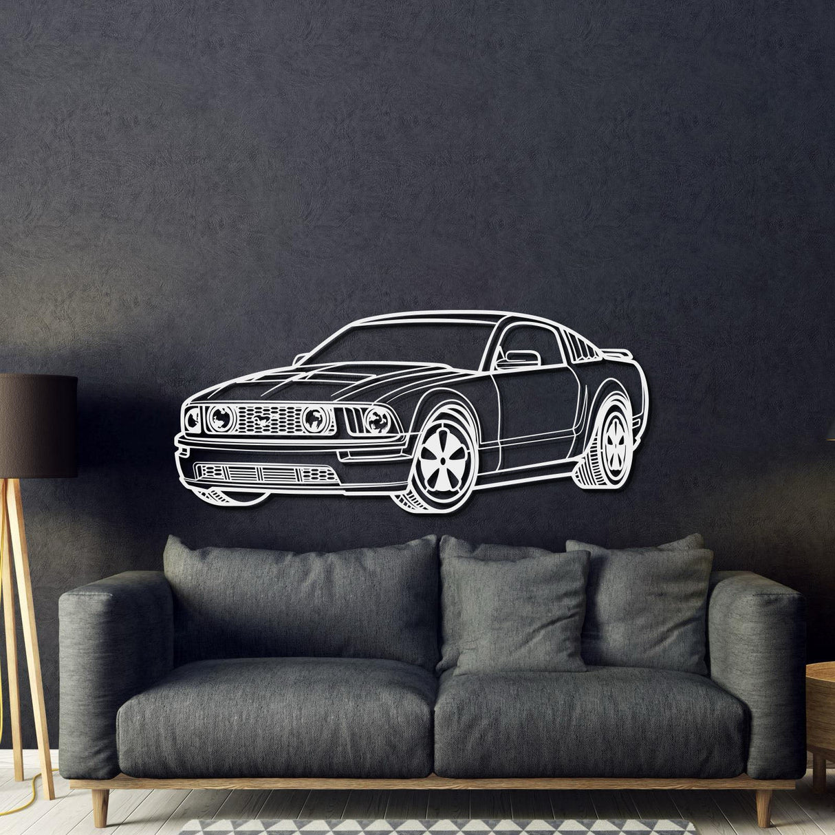 2005 Mustang Perspective Metal Car Wall Art - MT0442