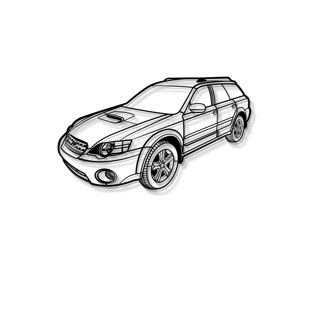 2005 Outback XT Perspective Metal Car Wall Art - MT1310