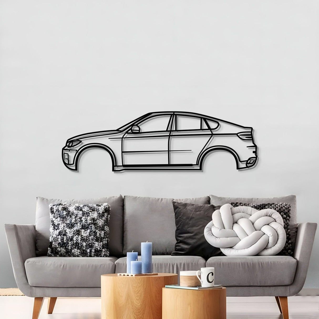 2008 X6 E71 1st Gen Metal Car Wall Art - MT0378