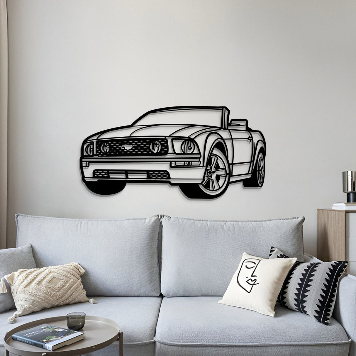 2006 Mustang GT Convertible Perspective Metal Car Wall Art - MT1158