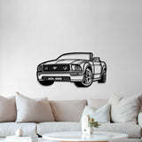 2006 Mustang GT Convertible Perspective Metal Car Wall Art - MT1158