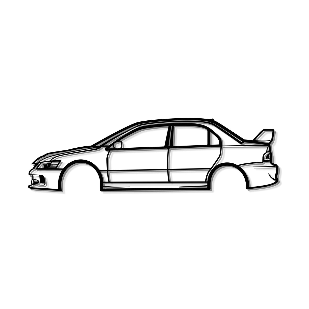 2006 Lancer Evo Metal Car Wall Art - MT0332