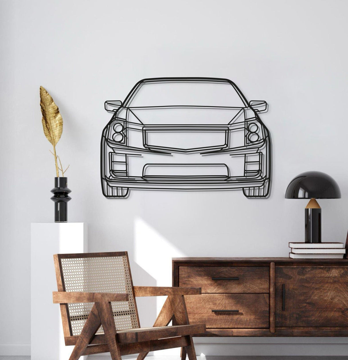 2007 CTS-V  Front View Metal Car Wall Art - MT0344