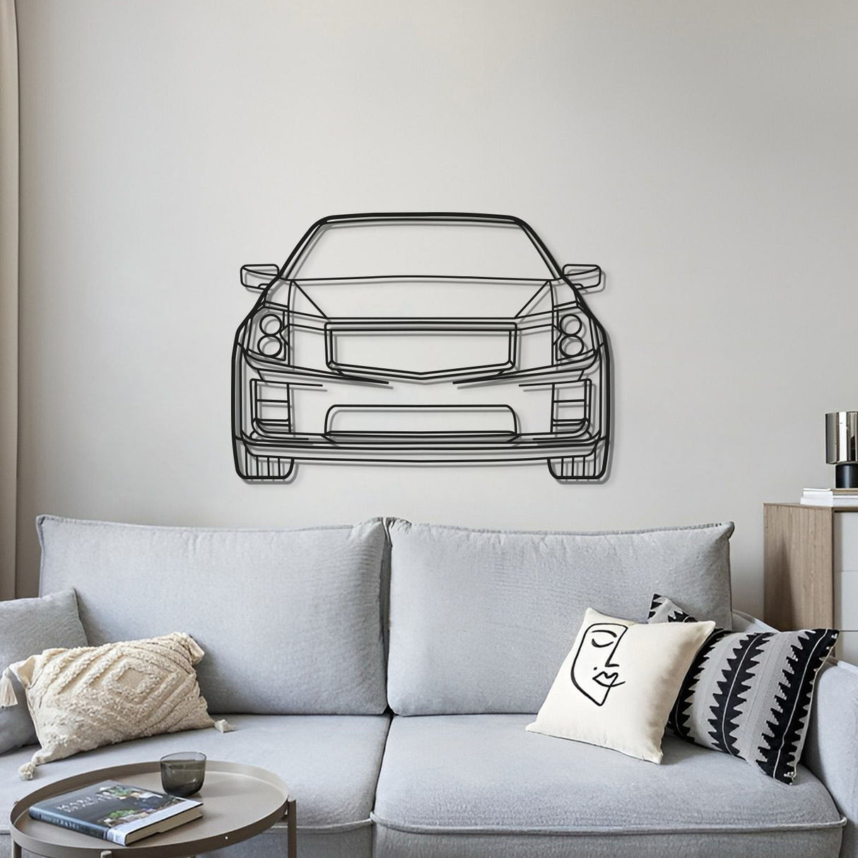 2007 CTS-V  Front View Metal Car Wall Art - MT0344