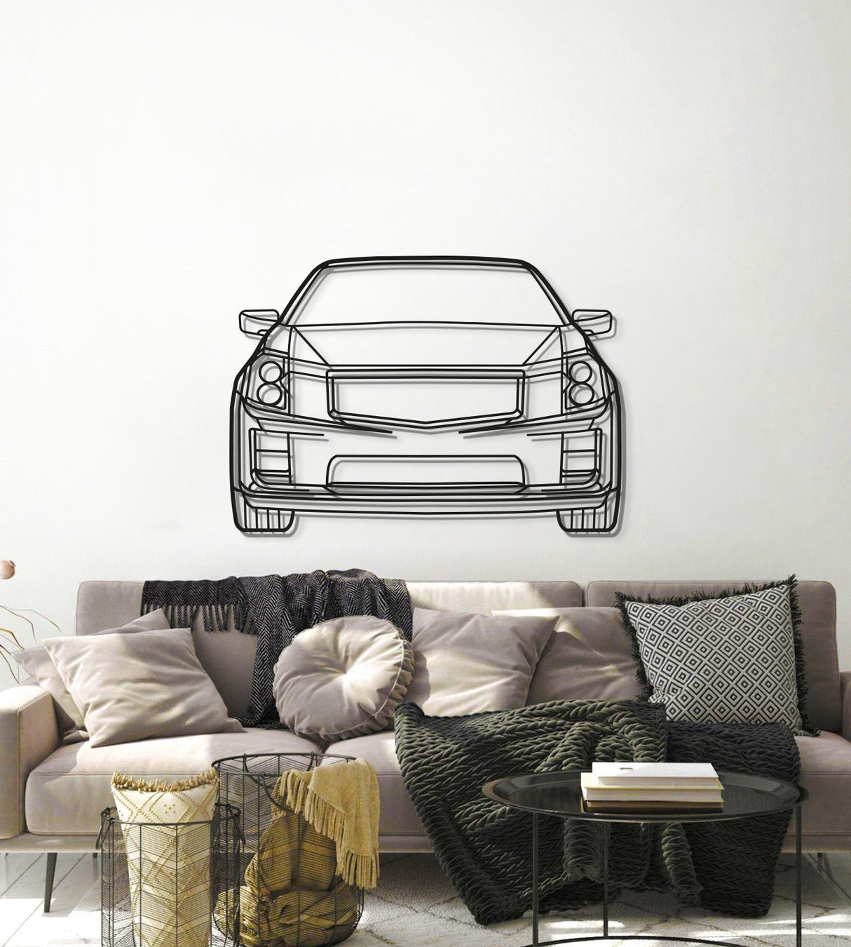 2007 CTS-V  Front View Metal Car Wall Art - MT0344