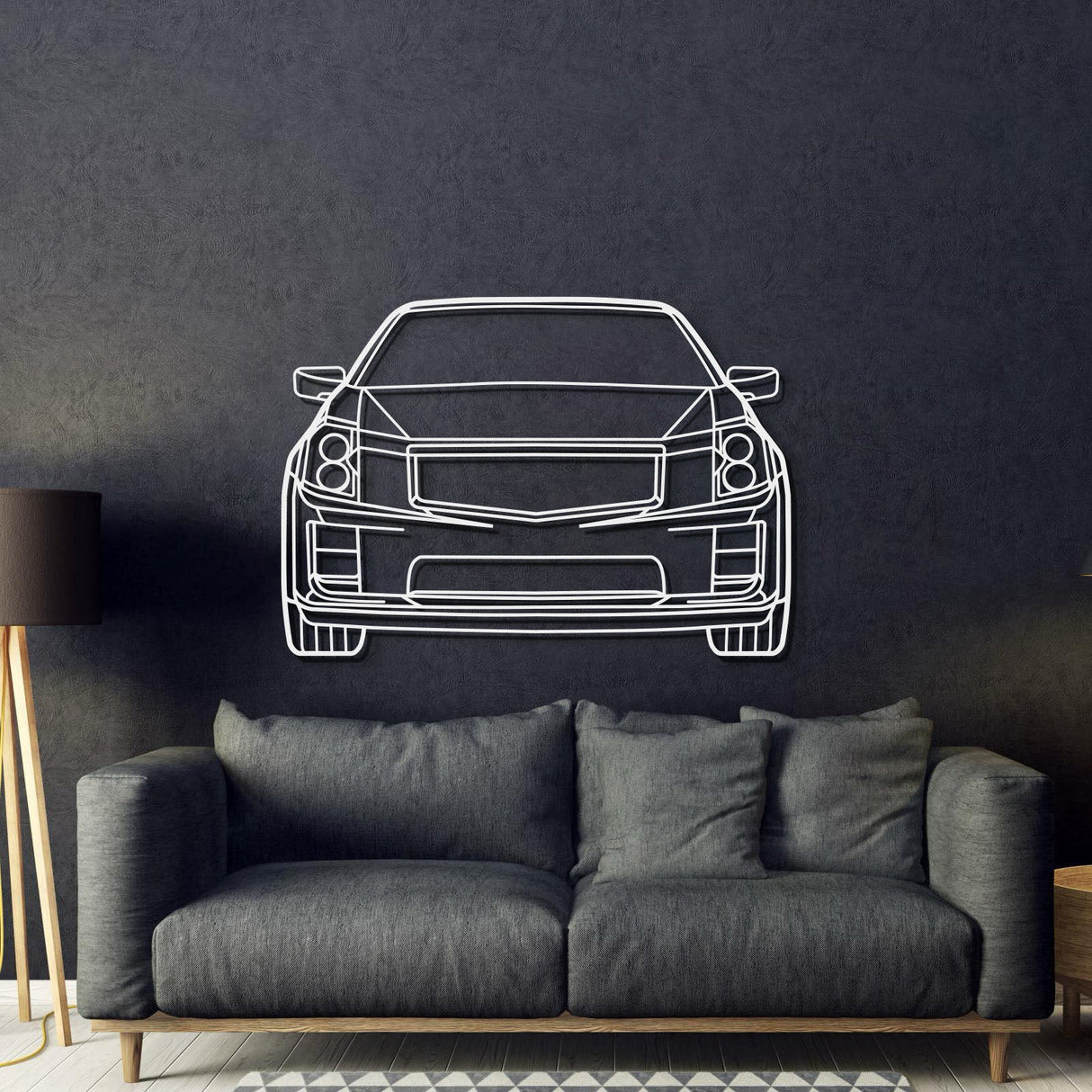 2007 CTS-V  Front View Metal Car Wall Art - MT0344