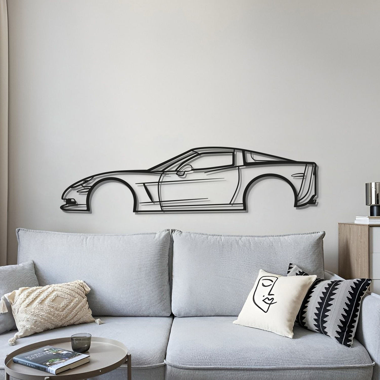 2007 Corvette Z06 Metal Car Wall Art - MT0342