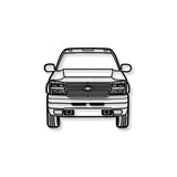 2007 Duramax 3500 Front View Metal Car Wall Art - MT1333