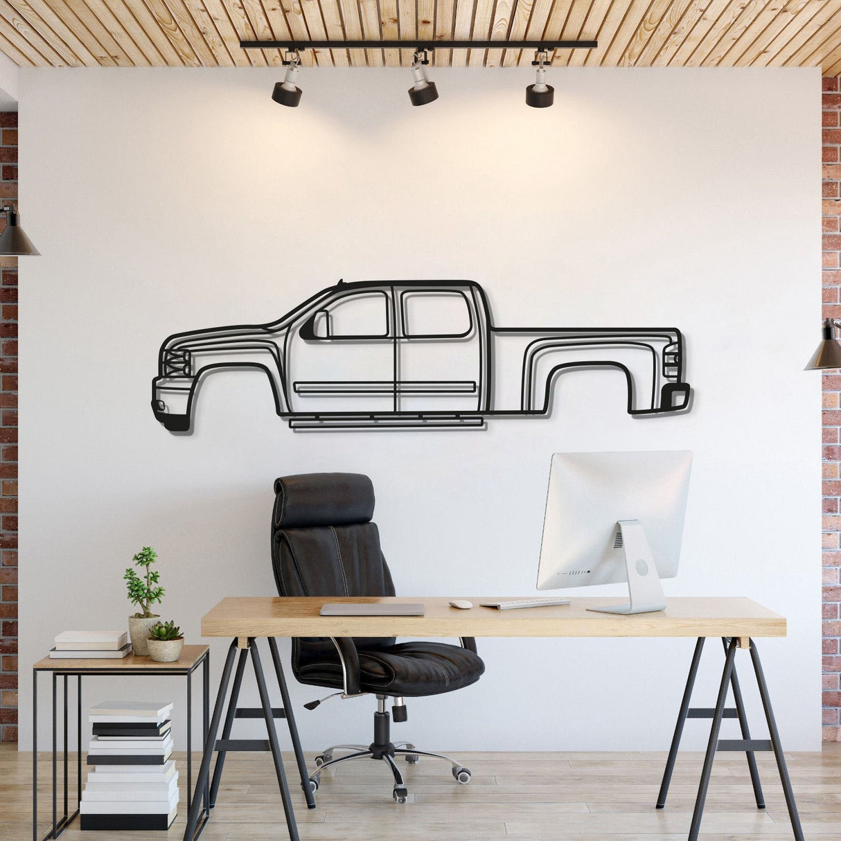 2007 Silverado 1500 2nd Gen Metal Car Wall Art - MT0350