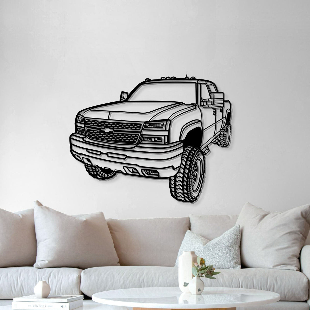 2007 Silverado Perspective Metal Car Wall Art - MT1151