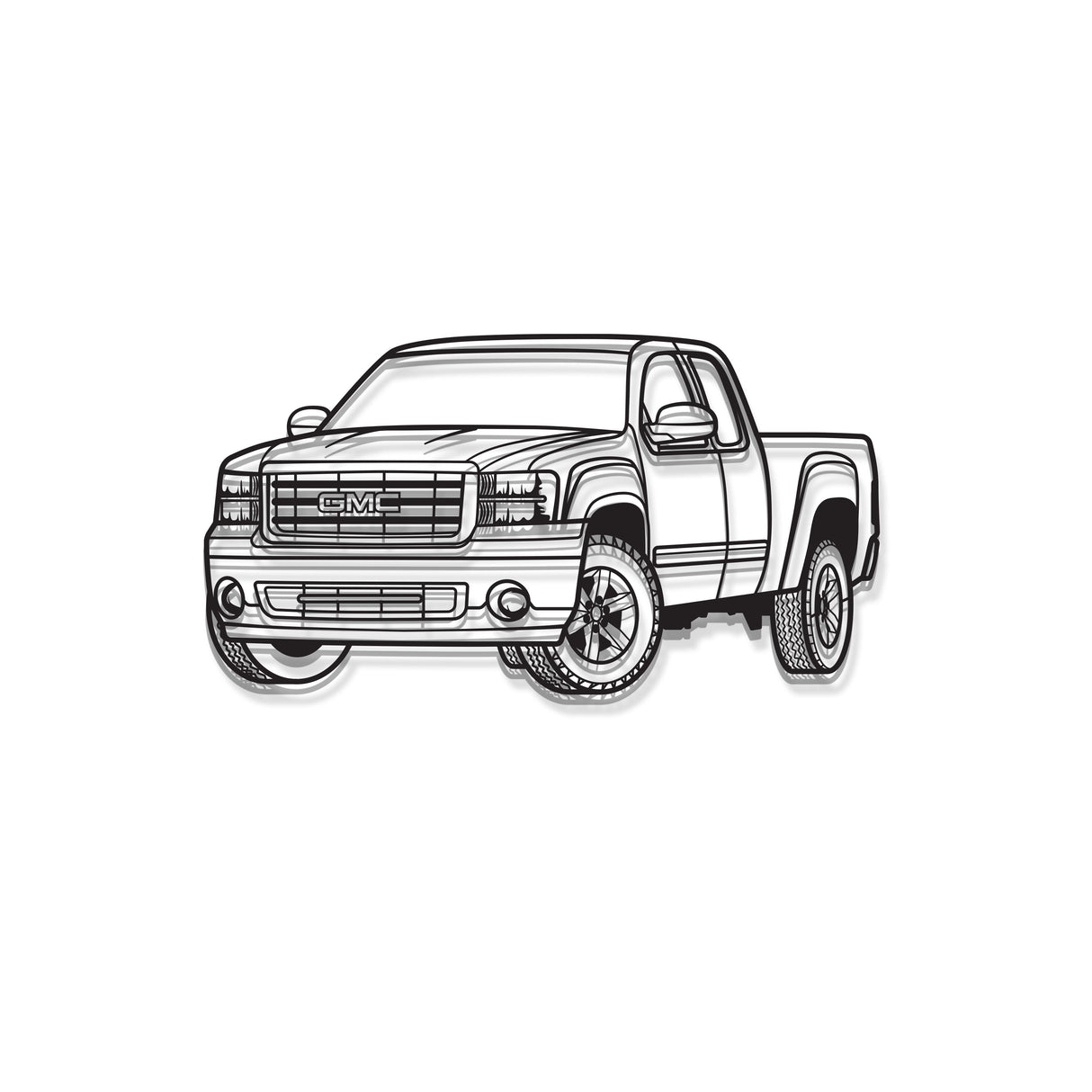 2007 Sierra Perspective Metal Car Wall Art - MT1121