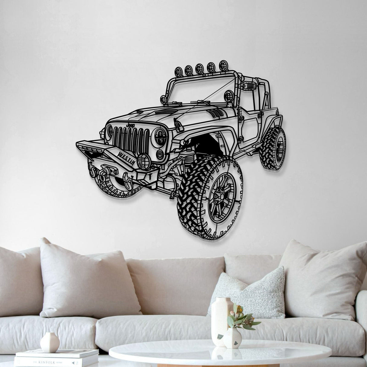 2007 Wrangler JK 2 Door Perspective Metal Car Wall Art - MT1311