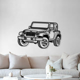 2007 Wrangler Rubicon Perspective Metal Car Wall Art - MT1278