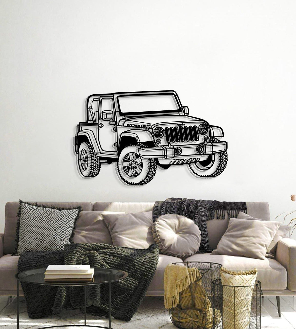 2007 Wrangler Rubicon Perspective Metal Car Wall Art - MT1278