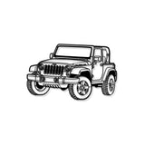 2007 Wrangler Rubicon Perspective Metal Car Wall Art - MT1278