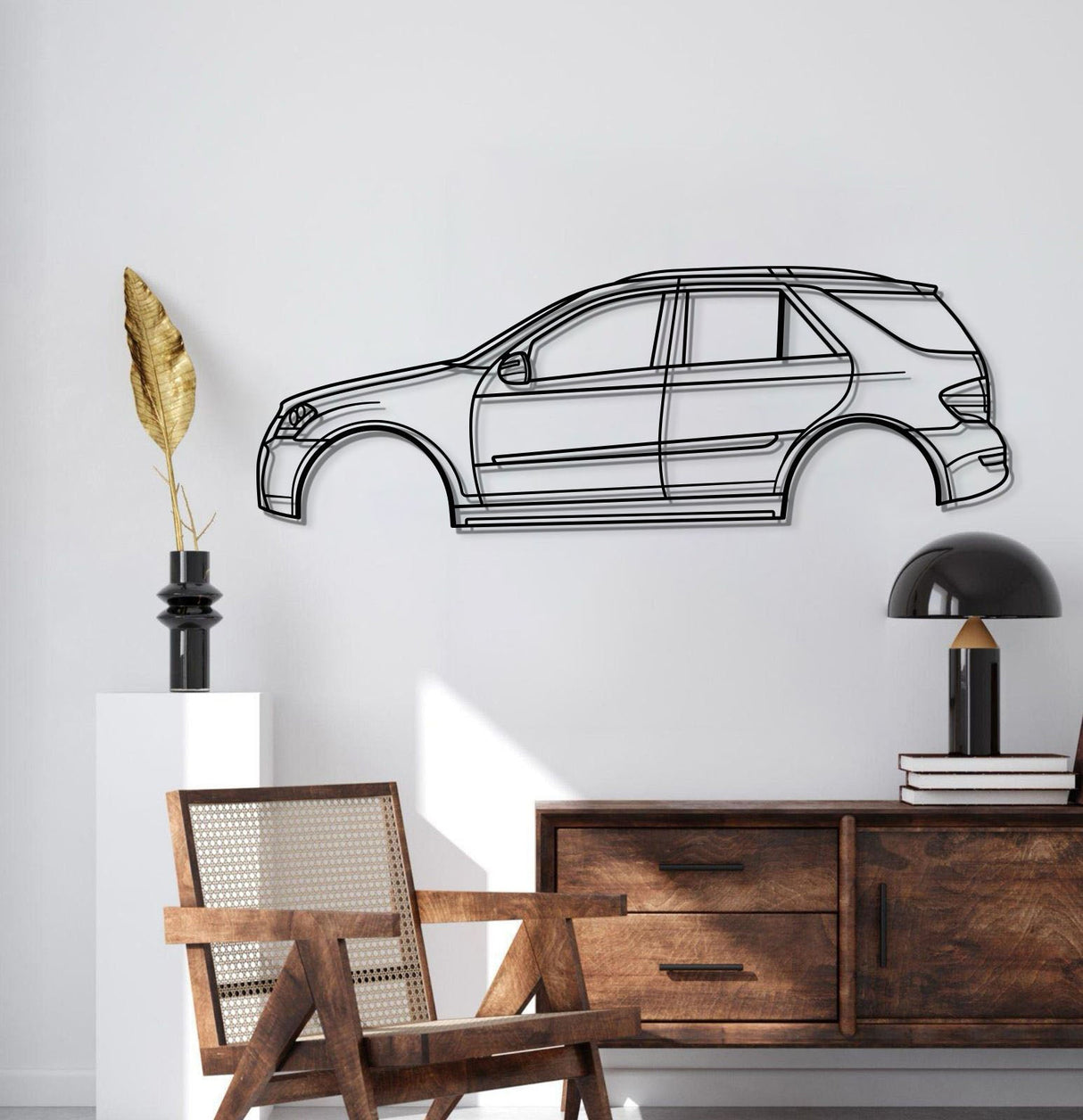 2007 AMG 63 W164 2nd Gen Metal Car Wall Art - MT0341