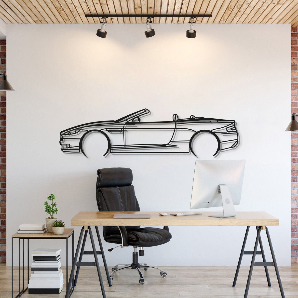 2008 DB9 Convertible Metal Car Wall Art - MT0362