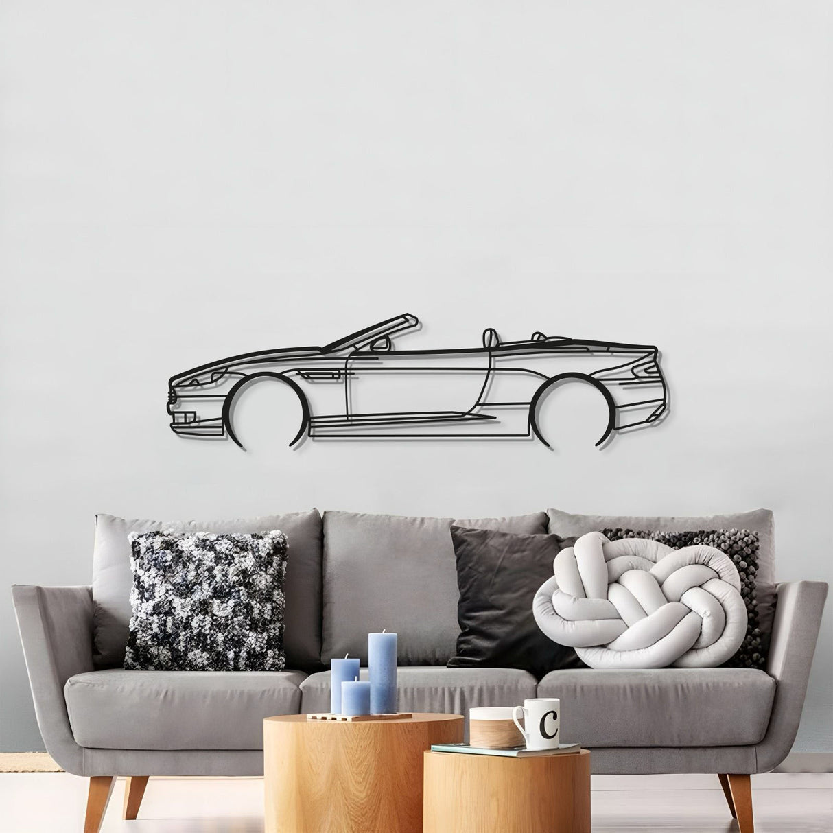 2008 DB9 Convertible Metal Car Wall Art - MT0362