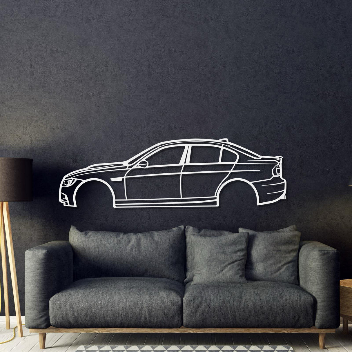 2008 E90 M3 Metal Car Wall Art - MT0363